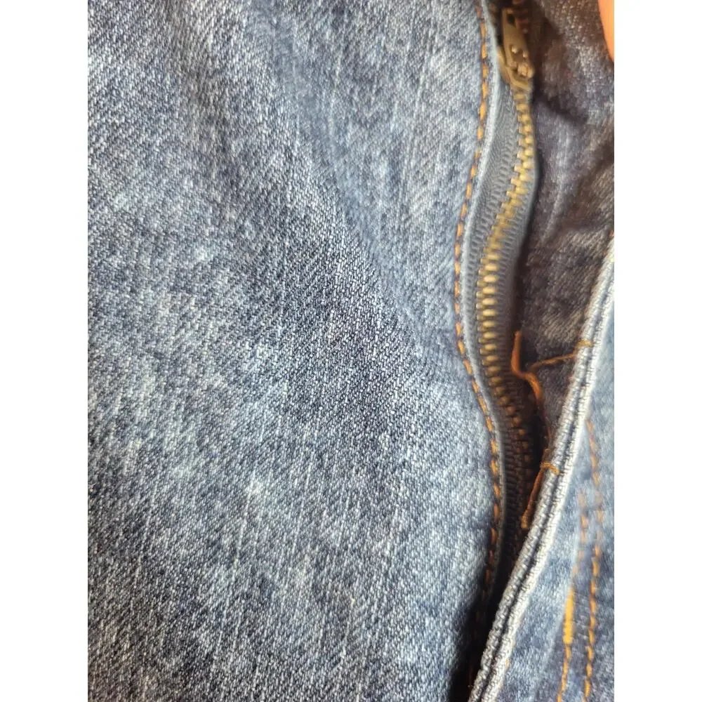 Open Trails Mens‎ 36x30 Distressed Bleach Splatter Denim Jeans Blue Workwear